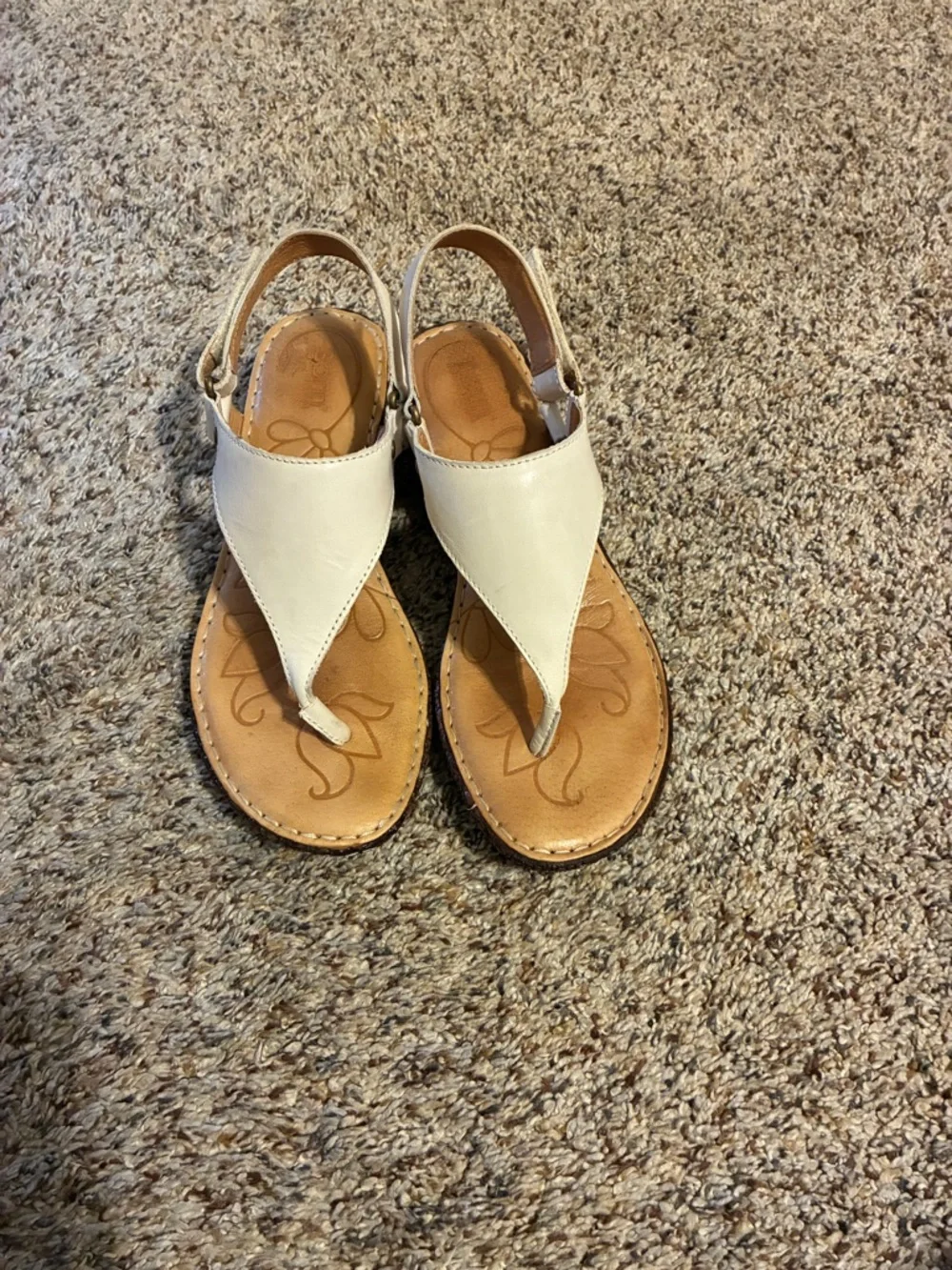 Born Cream Sandals - Picture 1 of 3